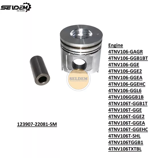 Piston std Yanmar 123907-22081, 12390722011
